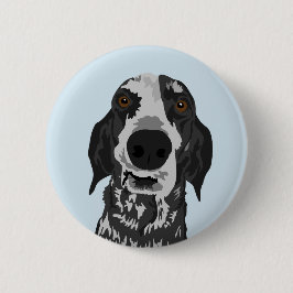 Funny Coonhound-gezichtsknop Ronde Button 5,7 Cm