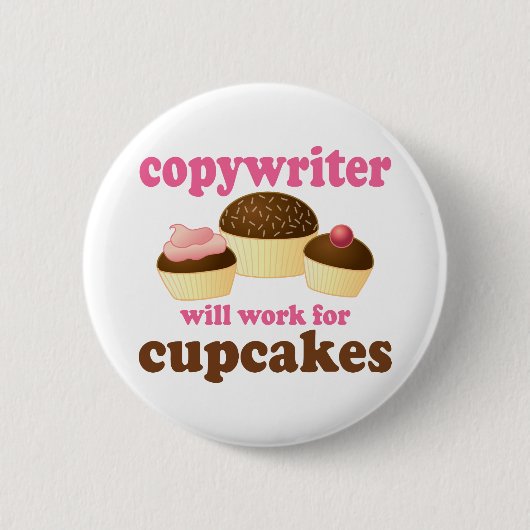 Funny Copywriter Ronde Button 5,7 Cm (Voorkant)