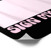 Funny Coquette Last Day Of School First Grade Sign Poster (Hoek)