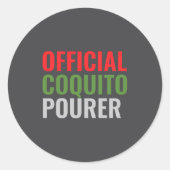 Funny Coquito  Ronde Sticker (Voorkant)