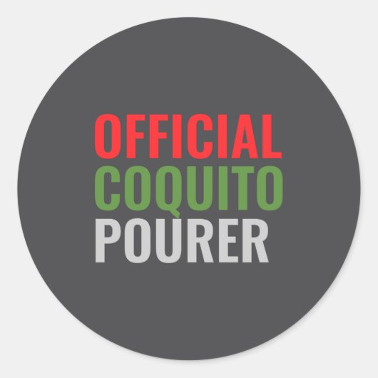 Funny Coquito  Ronde Sticker (Voorkant)
