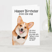 Funny Corgi Birthday Card Bedankkaart (Voorkant)