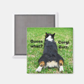 Funny Corgi Butt Magneet (Voorkant / Achterkant)