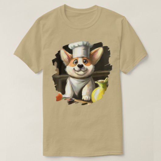 Funny Corgi Chef Cooking Food Dog Corgi T-shirt (Design voorkant)
