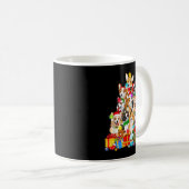 Funny Corgi Christmas Tree Lights Puppy Corgi Dog  Koffiemok (Voorkant rechts)