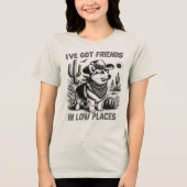Funny Corgi Cowboy Dog Tri-Blend Shirt (Voorkant)