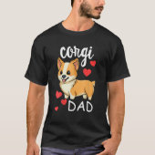 Funny Corgi Dad Fathers Day Dog Pet T-shirt (Voorkant)