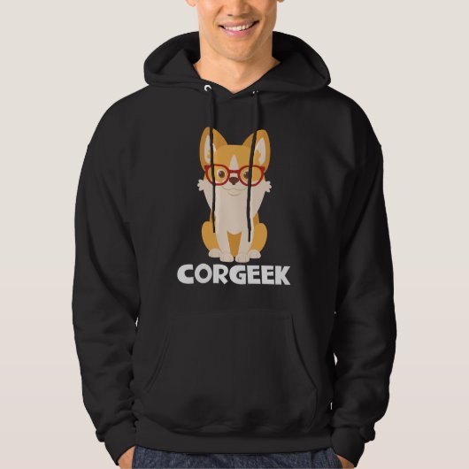 Funny Corgi Dad Puppy Hondenliefhebber Gift Cute C Hoodie (Voorkant)