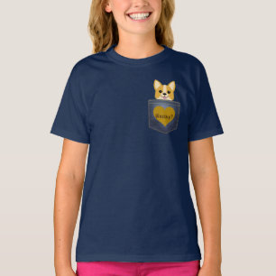 Funny Corgi Dog in a Pocket Wassup Novelty T-Shirt