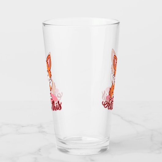 Funny Corgi Dog Middle Finger Fetch Glas (Links)