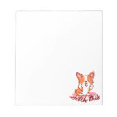 Funny Corgi Dog Middle Finger Fetch Notitieblok (Voorkant)