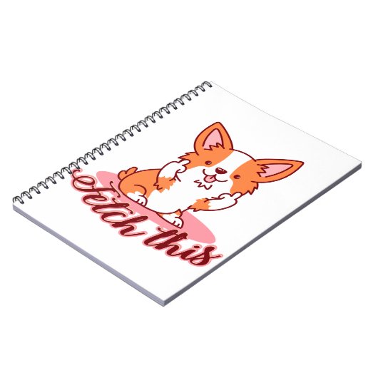 Funny Corgi Dog Middle Finger Fetch Notitieboek (Linkerzijde)