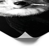 Funny corgi dog smoking meme smoking dog cigarette poster (Hoek)