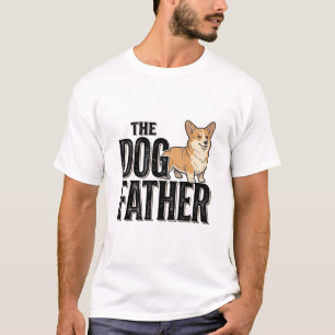 Funny Corgi Dogfather Vintage Gravure T-Shirt De