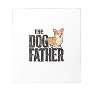 Funny Corgi Dogfather Vintage Gravure T-Shirt De Notitieblok