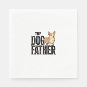 Funny Corgi Dogfather Vintage Gravure T-Shirt De Servet