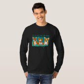 Funny Corgi Friends T-shirt (Voorkant volledig)
