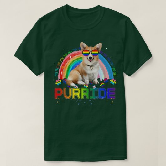 Funny Corgi Gay Priderainbow Sunbril Lgbtq706 T-shirt (Design voorkant)