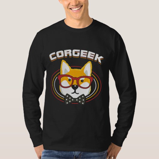 Funny Corgi Geek Corgeek Book Design 31 T-shirt (Voorkant)
