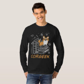 Funny Corgi Geek Corgeek Book Design 403 T-shirt (Voorkant volledig)