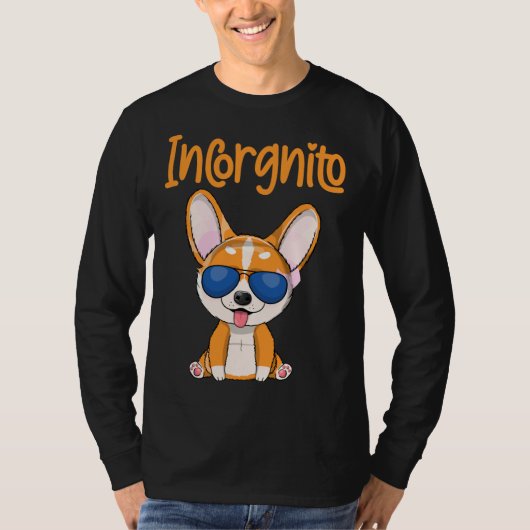 Funny Corgi Incorgnito Dog T-shirt (Voorkant)