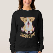 Funny Corgi Incorgnito Welsh Face Dog Pun Trui (Voorkant)