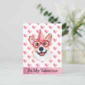 Funny Corgi is mijn Valentijn Dog Valentijnse Feestdagenkaart (Staand voorkant)