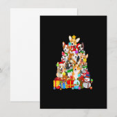 Funny Corgi-kerstboom Lights Gift Hondenliefhebber Kaart (Voorkant / Achterkant)
