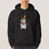 Funny Corgi Kerstmis Hoodie (Voorkant)