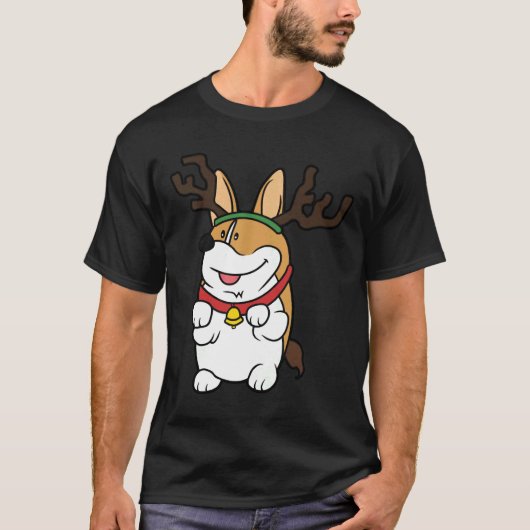 Funny Corgi Kerstmis T-shirt (Voorkant)