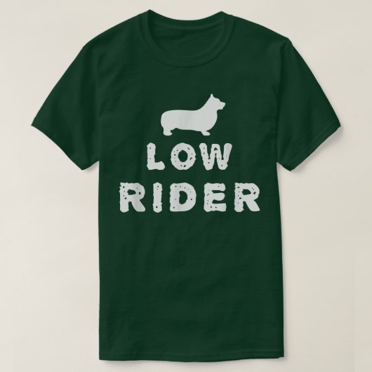 Funny Corgi Low Rider  T-shirt (Design voorkant)
