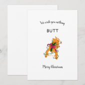 Funny corgi maar vrome kerstfeestdagen feestdagenkaart (Voorkant / Achterkant)