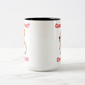 Funny Corgi Mok, raad eens? Corgi Butt. Tweekleurige Koffiemok (Center)