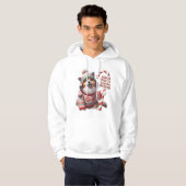 Funny Corgi/Pomeranian Dog in Sweater: "Snow Way!" Hoodie (Voorkant volledig)