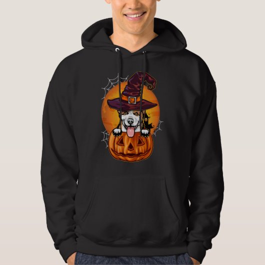 Funny Corgi Pumpkin Halloween Hoodie (Voorkant)
