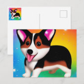 Funny Corgi Puppy Dog   Briefkaart (Voorkant / Achterkant)
