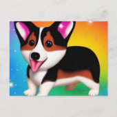 Funny Corgi Puppy Dog   Briefkaart (Voorkant)