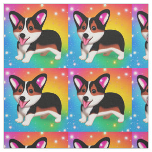 Funny Corgi Puppy Dog Stof