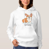 Funny Corgi Puppy - Hey Corgood Dog Illustratie Hoodie (Voorkant)