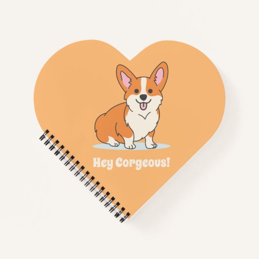 Funny Corgi Puppy - Hey Cornap Notitieboek (Voorkant)
