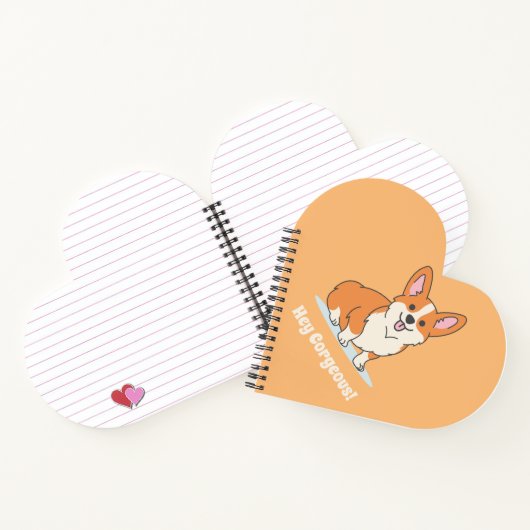 Funny Corgi Puppy - Hey Cornap Notitieboek (Binnen)