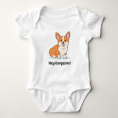 Funny Corgi Puppy - Hey Cornap Romper (Voorkant)