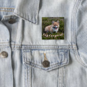 Funny Corgi Puppy Pun Vierkante Button 5,1 Cm (In situ)