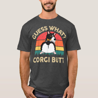 Funny Corgi raad wat Tricolor Corgi Butt Gift of T-shirt