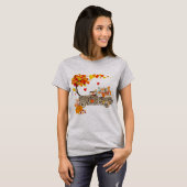 Funny Corgi Riding Leopard Pset Truck T-shirt (Voorkant volledig)