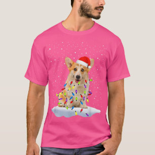 Funny Corgi Santa Kerstmis Hondenliefhebber Gift T-shirt