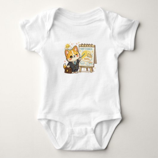 Funny Corgi Weather Nap Chance Romper (Voorkant)