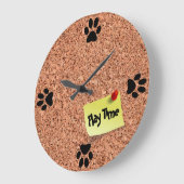 FUNNY Cork Board met tekst op Post it Grote Klok (Hoek)