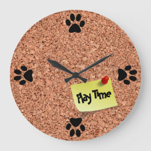 FUNNY Cork Board met tekst op Post it Grote Klok