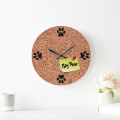 FUNNY Cork Board met tekst op Post it Grote Klok (Huis)